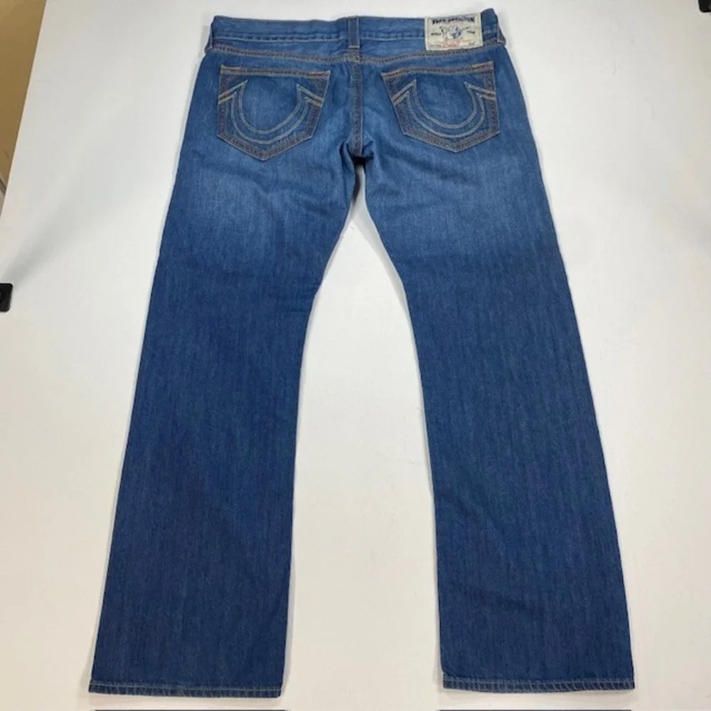 True Religion Straight Old Multi QT Mens Blue Denim‎ Jeans Size 38